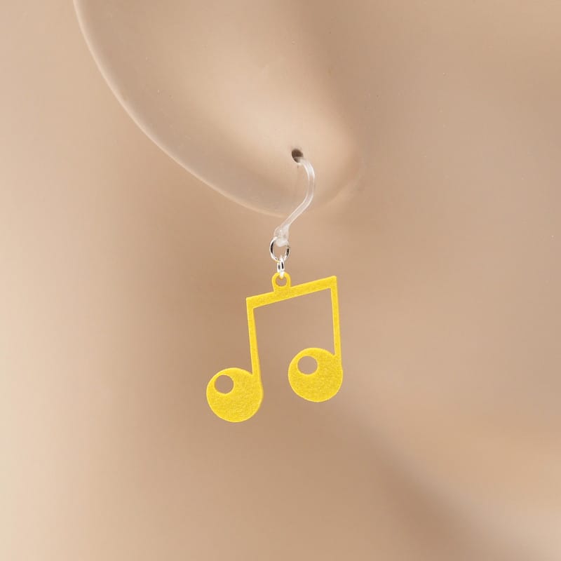 ピアス 音符 ( 連桁付8分音符 )  イヤリング