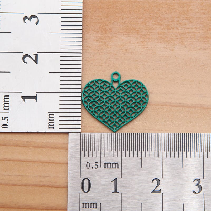 ピアス ハート ( 七宝繋ぎ )  イヤリング