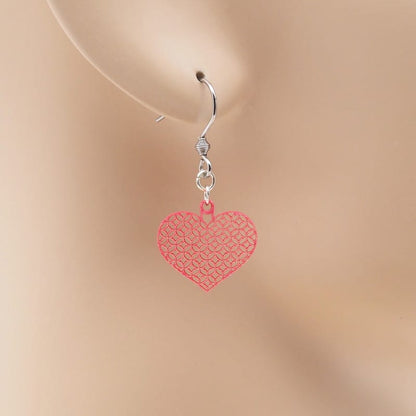 ピアス ハート ( 七宝繋ぎ )  イヤリング