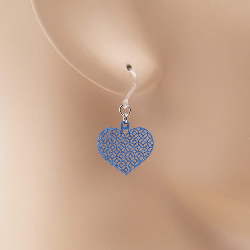 ピアス ハート ( 七宝繋ぎ )  イヤリング