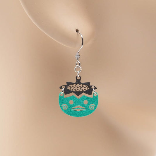 ピアス カッパ ( お皿に組亀甲 )  イヤリング